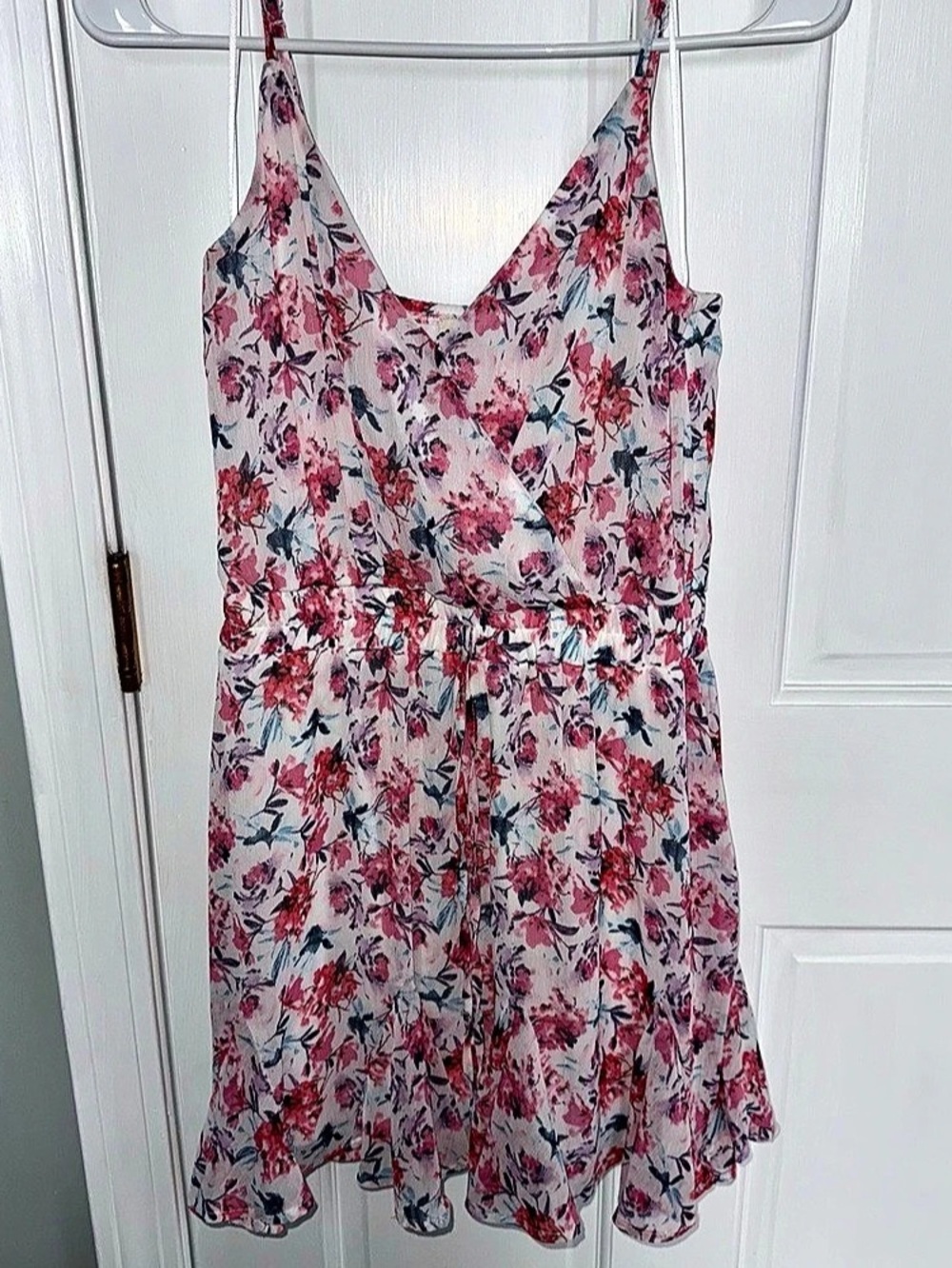 Floral Mini Dress in Pink & White Like New